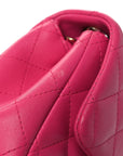 Lambskin Quilted Mini Square Flap Pink