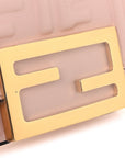 Nappa Matisse FF Embossed Nano Maxi Buckle Baguette Charm Rosa Quarzo