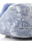 Sequin Quilted Medium CHNL 19 Flap Light Blue