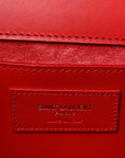 Smooth Calfskin Medium Classic Monogram Kate Tassel Satchel Lipstick Red