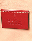 Monogram Azalea Calfskin Matelasse Diagonal Small GG Marmont Chain Shoulder Bag Beige Ebony New Cherry Red