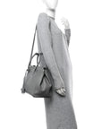 Smooth Calfskin Small Hampton Carry All Bag Grey