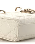 Lambskin Cannage Micro Lady D-Joy Latte
