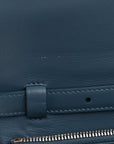 Box Calfskin Medium Classic Box Flap Bag Slate Blue
