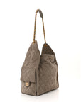 Suede Quilted Medium CHNL 25 Handbag Dark Grey