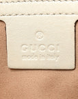Calfskin Matelasse Small GG Marmont Shoulder Bag White