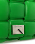 Nappa Maxi Intreccio Padded Cassette Crossbody Bag Parakeet