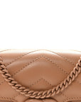 Calfskin Matelasse Monochrome Super Mini GG Marmont Shoulder Bag Camelia