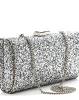 Glitter Celeste Clutch Silver