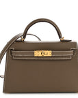 Epsom Mini Kelly Sellier 20 Etoupe