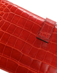 Shiny Alligator Bearn Wallet Geranium