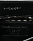 Calfskin Y Quilted Monogram Toy Loulou Crossbody Bag Black