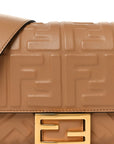 Nappa FF 1974 Embossed Baguette Miele Scuro