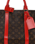 Calfskin Monogram Keepall Bandouliere 50 Coquelicot