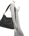 Agneau Classic Silver Hardware Weekender Black