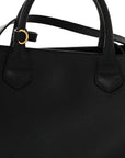 Grainy Calfskin House Check Large Banner Tote Black