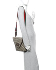GG Supreme Monogram Web Medium Neo Vintage Flap Messenger Bag Beige New Acero