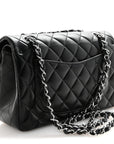 Lambskin Quilted Small Double Flap Black