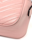 Calfskin Matelasse Small GG Marmont Chain Shoulder Bag Perfect Pink