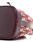 Oblique Drawstring Chain Bucket Bag Burgundy
