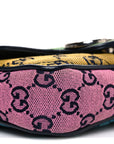 Monogram Multicolor Matelasse Diagonal Super Mini GG Marmont Shoulder Bag Green Blue Yellow Light Blue Pink