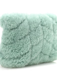 Shearling Quilted Monogram Loulou Puffer Pouch Clutch Iced Mint