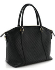 Soft MicroGCCIssima Dome Satchel Black