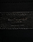 Crinkled Calfskin Matelasse Monogram Medium Niki Chain Satchel Black