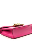 Smooth Calfskin Small Devotion Envelope Top Handle Bag Pink