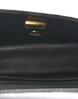 Lambskin Quilted Mini Rectangular Flap Black