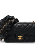 Lambskin Quilted Mini Romance Rectangular Flap Black