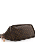Monogram Stamped Inside Out Neverfull Bandouliere GM Beige