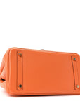 Taurillon Clemence Birkin 30 Orange