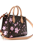LV X TM Monogram Cherry Blossom Onthego PM Sakura Brown