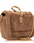 Mink Shiny Nappa Nano Baguette Charm Naturale Oro Soft