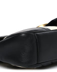 Calfskin Matelasse Medium GG Marmont Shoulder Bag Black White