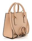 Grainy Calfskin Virtus Top Handle Tote Beige