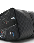 Damier Graphite World Map Keepall Bandouliere 50