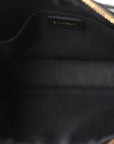 Giant Check Calfskin Large Camera Bag Black