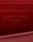 Smooth Calfskin Medium Classic Monogram Kate Tassel Satchel Lipstick Red