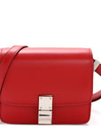 Box Calfskin Small Classic Box Flap Bag Red