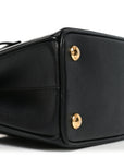 Saffiano Lux Micro Galleria Shoulder Bag Black