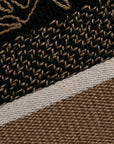 Canvas Embroidered Large Ornamental Cornely Book Tote Black Beige