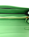 Nappa Matisse FF Embossed Continental Wallet On Chain Edamame
