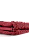 Glazed Calfskin Quilted Soft Boy Flap Red
