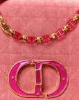 Denim Macrocannage Medium Caro Bag Fuchsia Multicolor