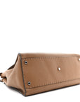 Cuoio Romano Selleria Bi-Color Large Peekaboo Iconic Satchel Mou Deserto