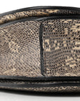 Lizard Medium Classic Box Flap Bag Natural