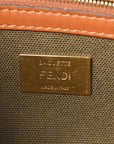 Canvas Vitello King FF Embroidered Baguette Amazzonia Cuoio