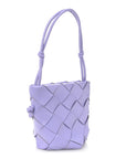 Nappa Maxi Intrecciato Clasp Bucket Bag Wisteria